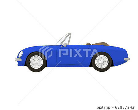 オープンカー　ブルー 62857342