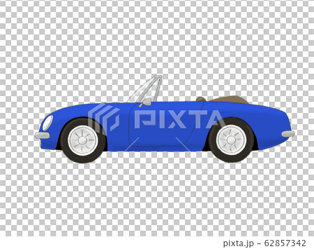 オープンカー　ブルー 62857342