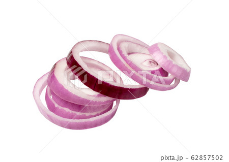 Sliced Red Onion or Purple Onion Rings Isolated Sliced Red Onion or Purple Onion Rings Isolated 62857502