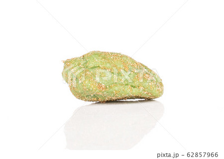 Green wasabi peanut isolated on white Green wasabi peanut isolated on white 62857966