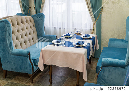 served table in the restaurant served table in the restaurant 62858972