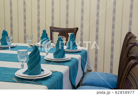 served table in the restaurant served table in the restaurant 62858977