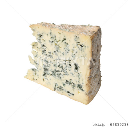 Piece of Blue Mold Cheese on White Background Piece of Blue Mold Cheese on White Background 62859253