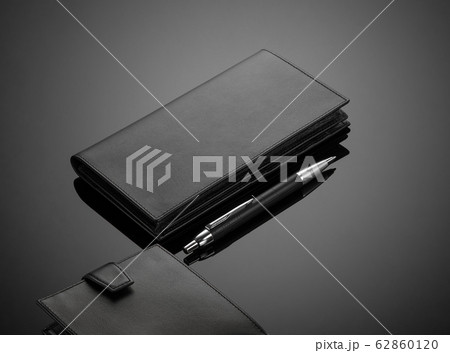 men's wallet on a black background 62860120