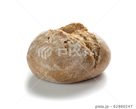 Homemade Traditional Rye Bread Bun Isolated on Homemade Traditional Rye Bread Bun Isolated on 62860247