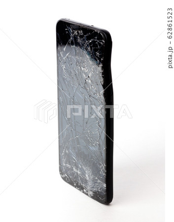 Broken mobile smart phone isolated on white 62861523