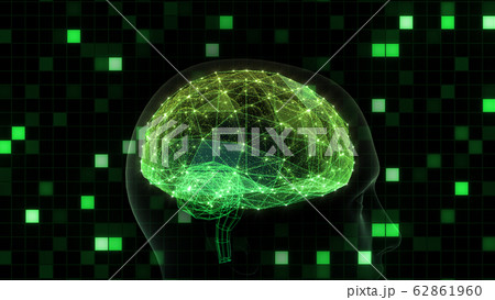 AI 人工知能 テクノロジー ネットワーク データ コンピュータ 情報 3Dイラスト 背景 バック 62861960