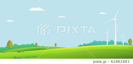 Nature landscape with turbine wind   62862881