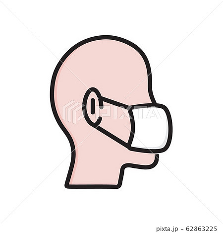 Medical mask vector icons in outline style for Medical mask vector icons in outline style for 62863225
