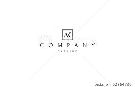 Vector logo on which the abstract image of the letters A and K squared. 62864730