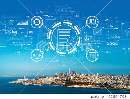 Compliance concept with San Francisco 62864793
