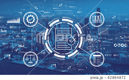 Compliance concept with downtown San Francisco 62864872