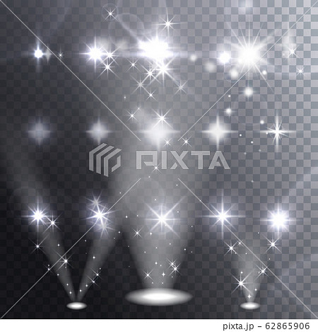 Vector Lights, Stars or Twinkles with Camera Lens 62865906