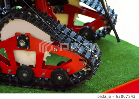 Combat mine clearance robot with caterpilar. Smart Combat mine clearance robot with caterpilar. Smart 62867542