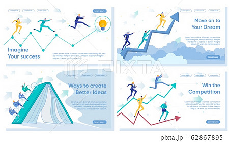 Success Reaching and Business Career Growth Set. 62867895