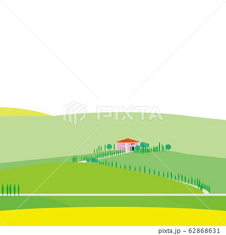 オルチャ渓谷　val　d'orcia　トスカーナ　toscana　春 62868631