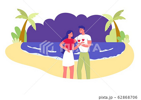 Romantic Couple Summer Vacation Together Banner. 62868706