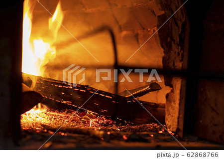 View of flame produced by a campfire View of flame produced by a campfire 62868766