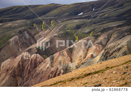 Landmannalaugar Colorful mountains on the Laugavegur hiking trail. Iceland. The combination of 62868778