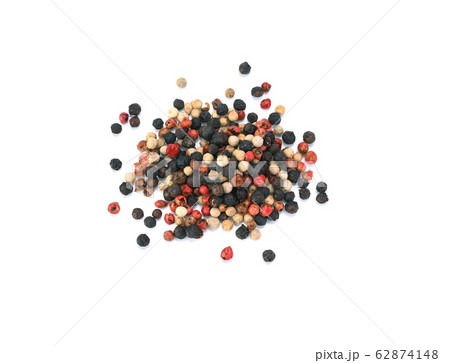 mix of different peppers balls isolated on white 62874148