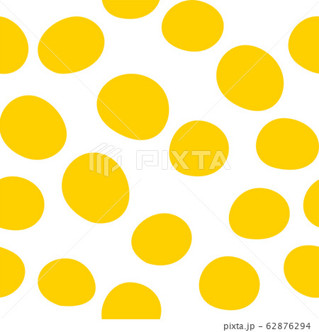 パターン 柄 シームレス デザイン 水玉 円 ランダム 手描き ラフな 素材 背景のイラスト素材
