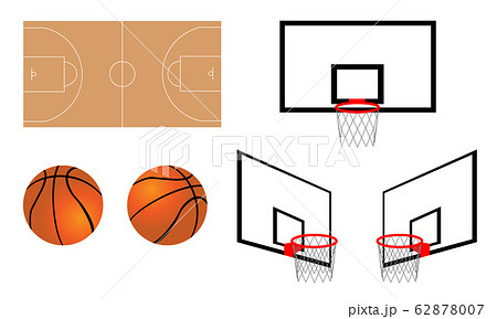 バスケットボールに関するイラストセットのイラスト素材