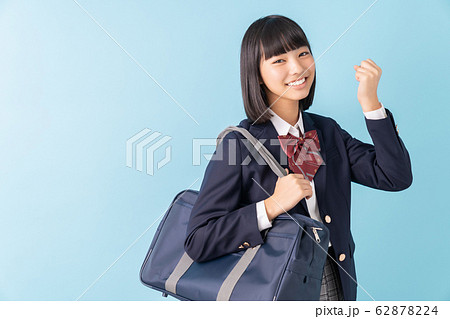 女子学生 制服の写真素材