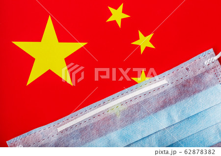 Medical mask on the background of the Chinese Medical mask on the background of the Chinese 62878382