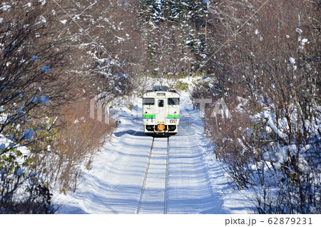 札沼線　札比内－豊ヶ岡　JR北海道　キハ40-402（苗穂） 62879231