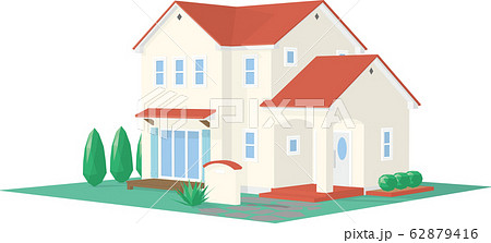 一戸建て イラスト　南欧風 62879416