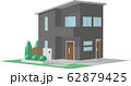 一戸建て イラスト　シンプル 62879425