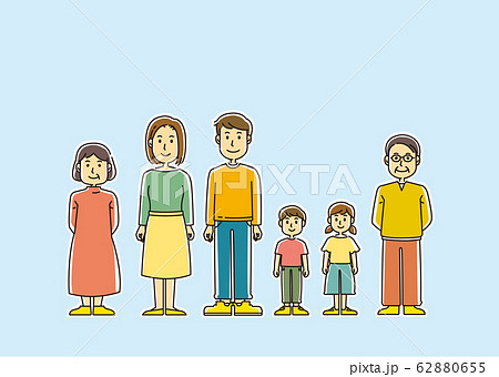 笑顔の家族のイラスト 笑顔の家族のイラスト 62880655