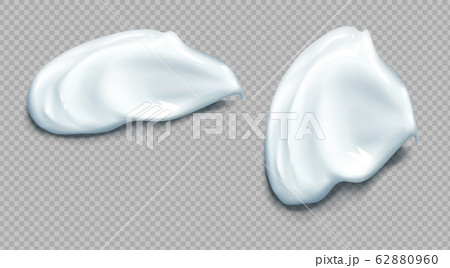 Cosmetic or sour cream smear realistic set 62880960