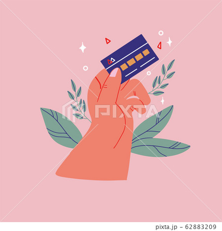 Hand holding credit card. Concept online payment  62883209