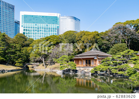 東京都　浜離宮恩賜庭園　大泉水　燕の御茶屋 62883620