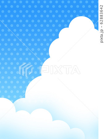 青空 雲 風景 背景 縦のイラスト素材