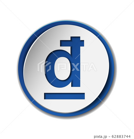 Dong currency symbol on colored circle flat icon 62883744