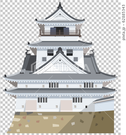 Kochi castle image tourist spot illustration icon 62885343