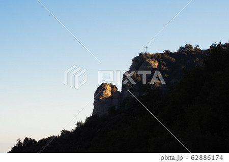 Landscape of Montserrat mountains in Catalonia, Spain. Landscape of Montserrat mountains in Catalonia, Spain. 62886174