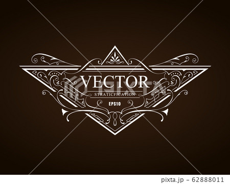 vintage badge western antique label hand drawn engraving retro vector illustration 62888011
