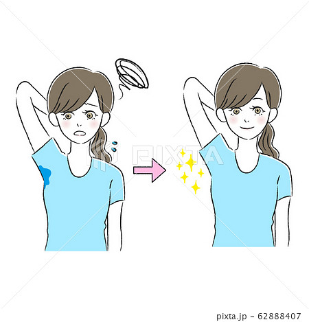 脇汗　女性 62888407