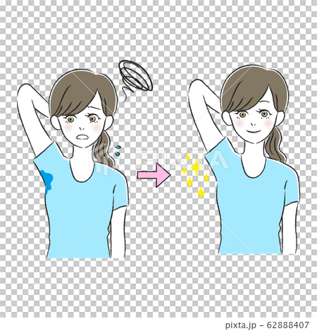 脇汗　女性 62888407