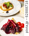 Gorizia, also known as Rosa di Gorizia, an expensive and valuable variety of Italian radicchio. Copy space. 62888718