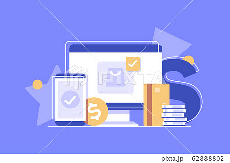 Methods and forms of payment, security of financial transactions,flat design icon vector illustration Methods and forms of payment, security of financial transactions,flat design icon vector illustration 62888802