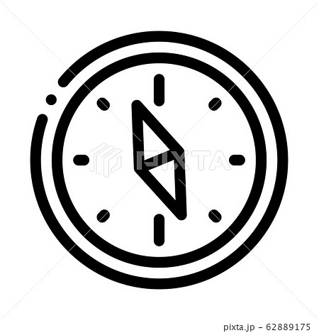 Navigational Compass Tool Icon Thin Line Vector Navigational Compass Tool Icon Thin Line Vector 62889175