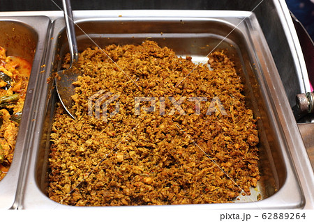 Thai Local Food in Stainless Plate for Buffet 62889264