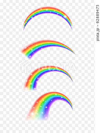 Colorful realistic multicolored rainbow 62889475