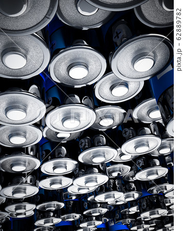 rechargeable batteries background 3d render on 62889782