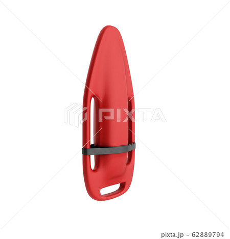 red throw buoy 3d render on white background 62889794