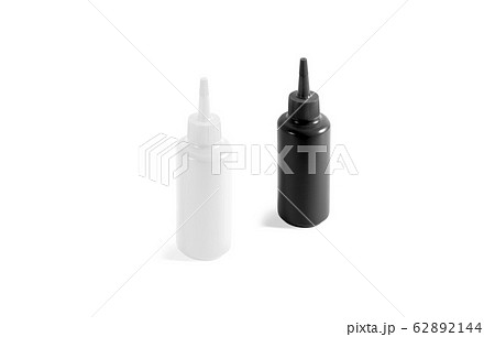 Blank black and white squeeze sauce bottle mockup, side view Blank black and white squeeze sauce bottle mockup, side view 62892144